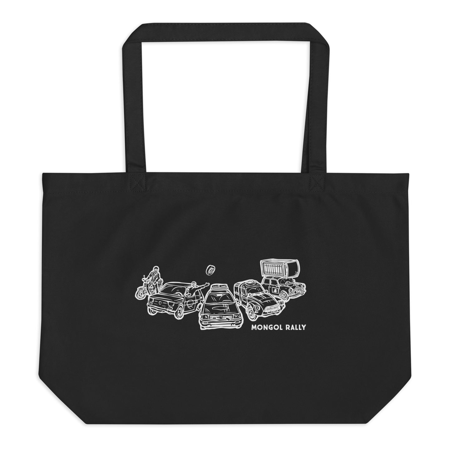 Mongol Rally Tote of Overflowing Odds and Ends