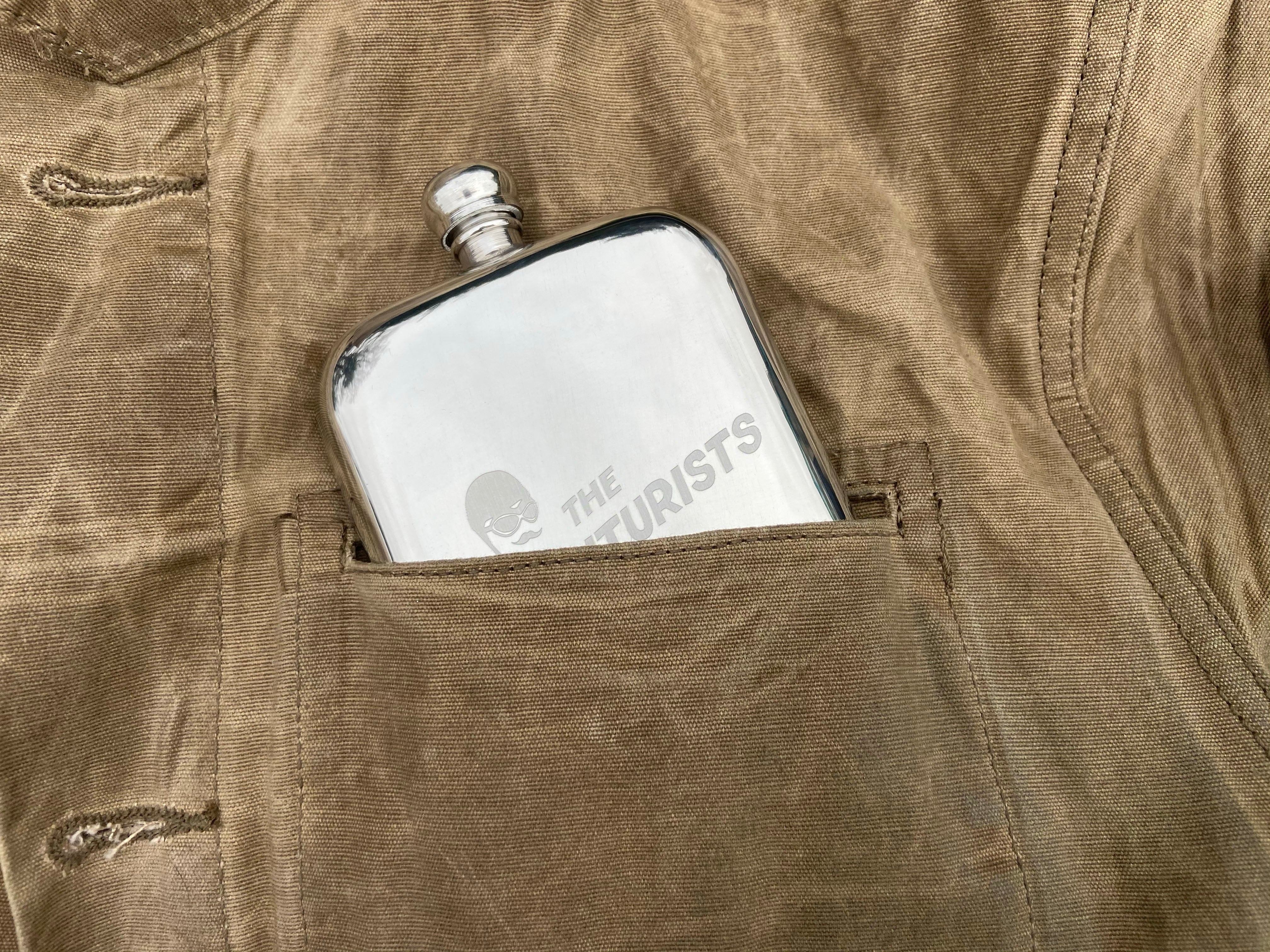 Hip Flask of Pewter Magnificence